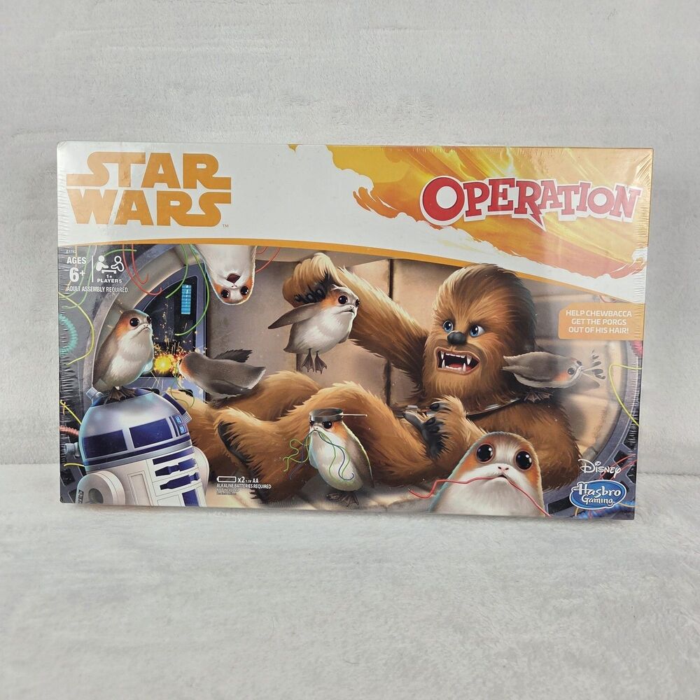 Star Wars Operation Board Game Hasbro Chewbacca‎ & Porgs New Sealed 2017 Disney